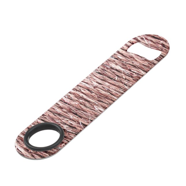 Rope Wrapped Bottle Opener Bar Key (Front Angled)