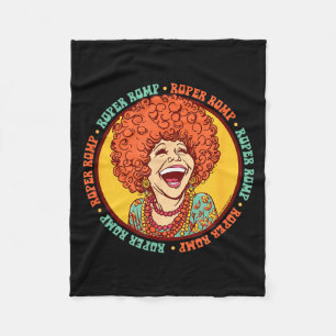 Roper Romp Groovy 70s Mrs Roper Three's Company Ca Fleece Blanket