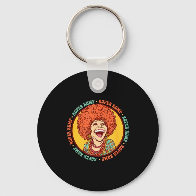 Roper Romp Groovy 70s Mrs Roper Three's Company Ca Keychain (Front)
