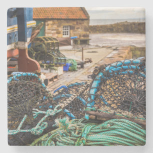 Ropes And Lobster Pots   Pittenweem, Scotland Stone Coaster