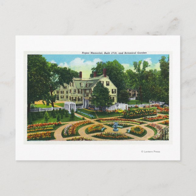 Ropes Memorial and Botanical Gardens View # 1 Postcard (Front)