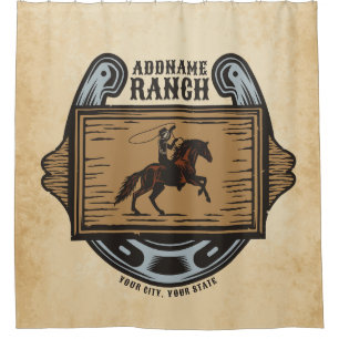 Roping Cowboy ADD NAME Western Family Horse Ranch