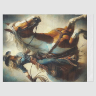 Roping Cowgirl 1 Tissue Paper