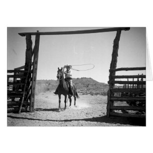 Roping de cowboy
