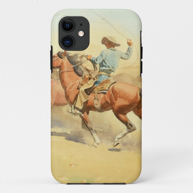 Roping Horses by Maynard Dixon Case-Mate iPhone Case (Back)