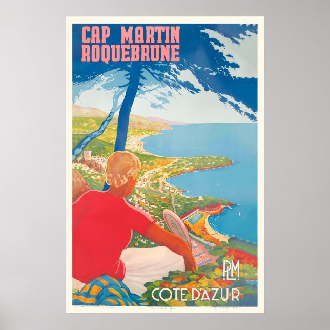 Roquebrune-Cap-Martin Cote d'Azur France PLM Poster (Front)