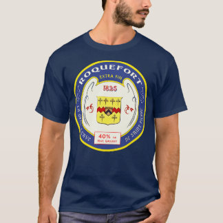 Roquefort Vintage Francophile Cheese Label T-Shirt
