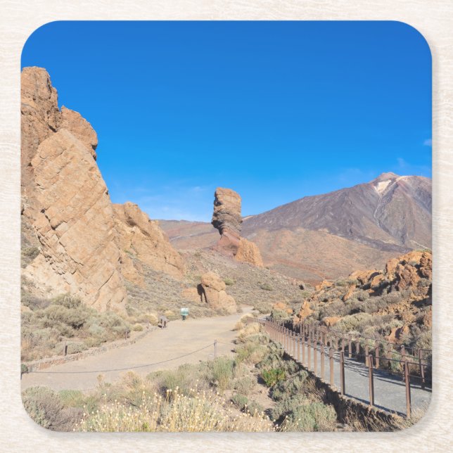 Roques de Garcia Square Paper Coaster (Front)