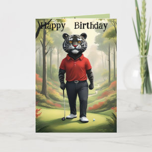 Rore : Un Tigre Jouant Golf, Carte Anniversaire