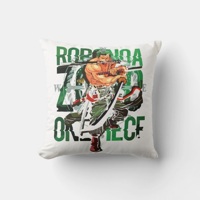 Roronoa Zoro One Piece Throw Pillow (Front)