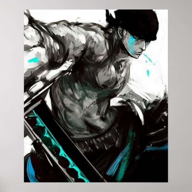 RORONOA ZORRO  ARTWORK DESIGNED MERCH POSTER (Front)