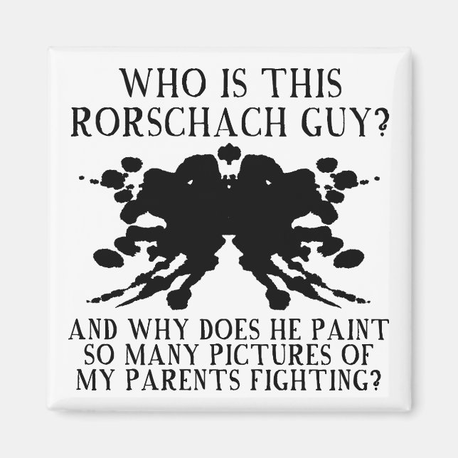 Rorschach Ink Blot Test Funny Fridge Magnet (Front)