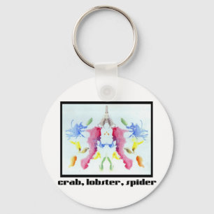 Rorschach Inkblot 10 Keychain