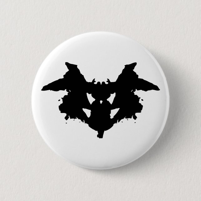 Rorschach Inkblot 2 Inch Round Button (Front)