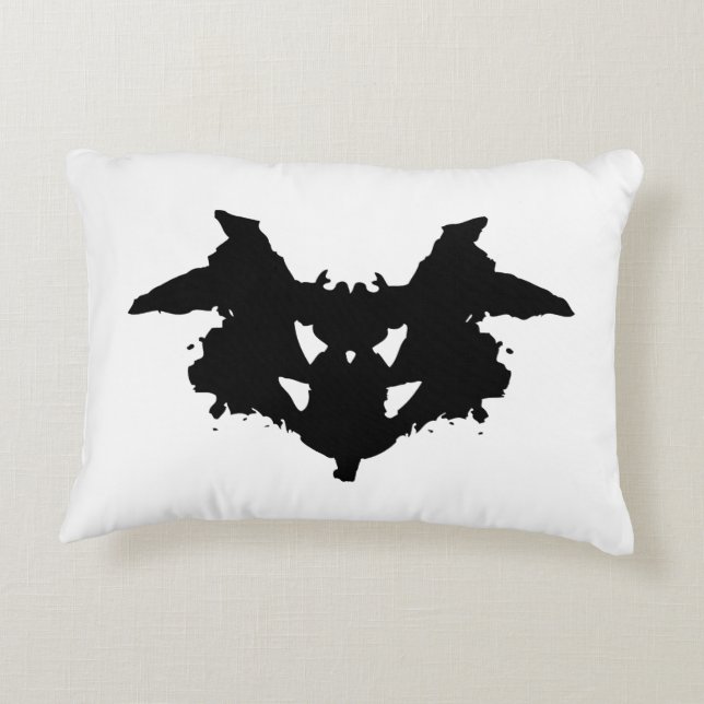 Rorschach Inkblot Accent Pillow (Back)