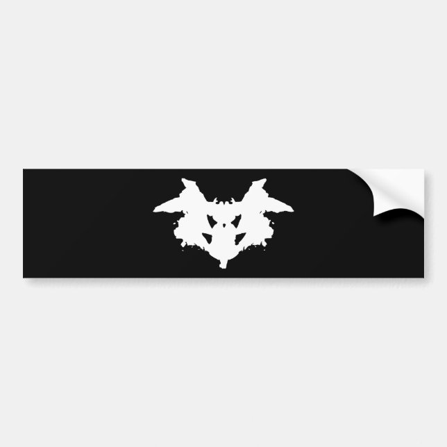 Rorschach Inkblot Bumper Sticker (Front)