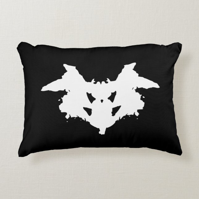 Rorschach Inkblot Decorative Pillow (Front)