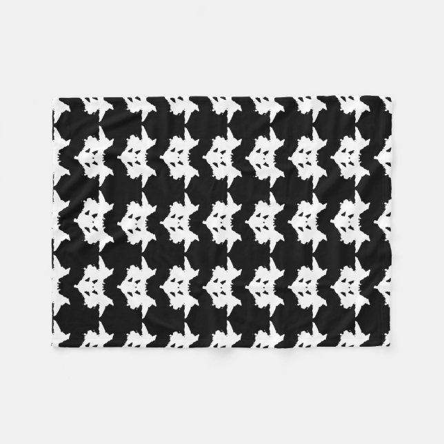 Rorschach Inkblot Fleece Blanket (Front (Horizontal))