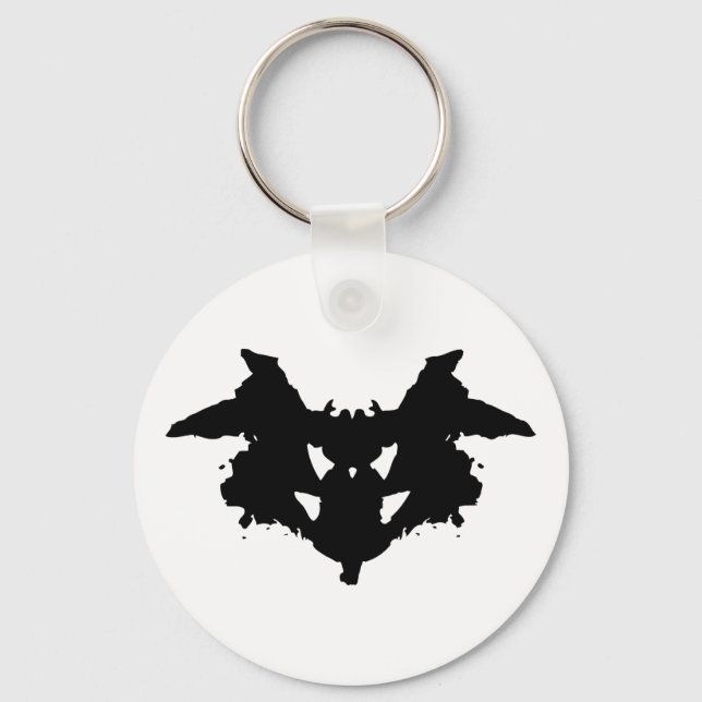 Rorschach Inkblot Keychain (Front)