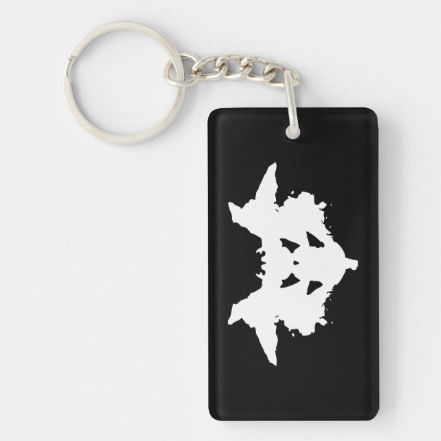 Rorschach Inkblot Keychain (Front)