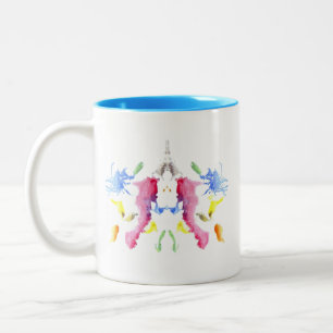Rorschach Inkblot Number 10 Two-Tone Coffee Mug