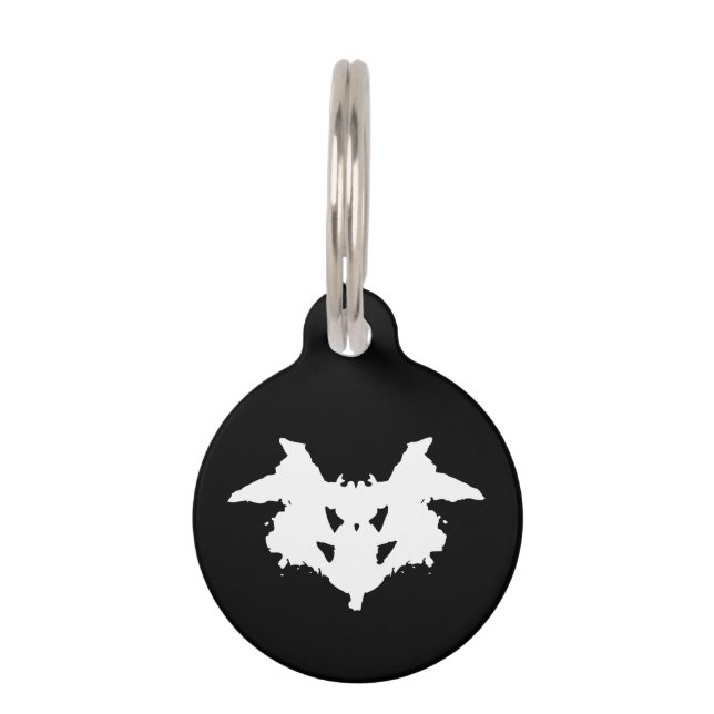 Rorschach Inkblot Pet Tag (Front)