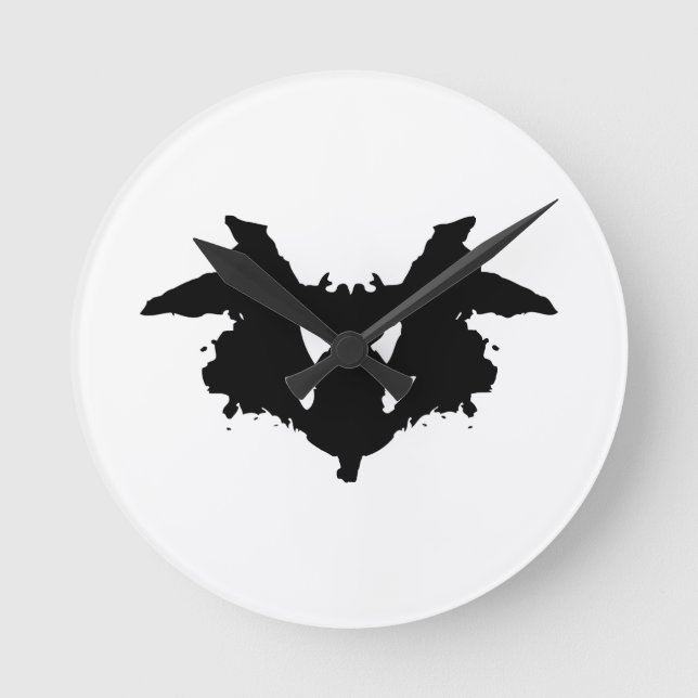 Rorschach Inkblot Round Clock (Front)