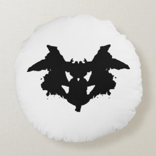 Rorschach Inkblot Round Pillow