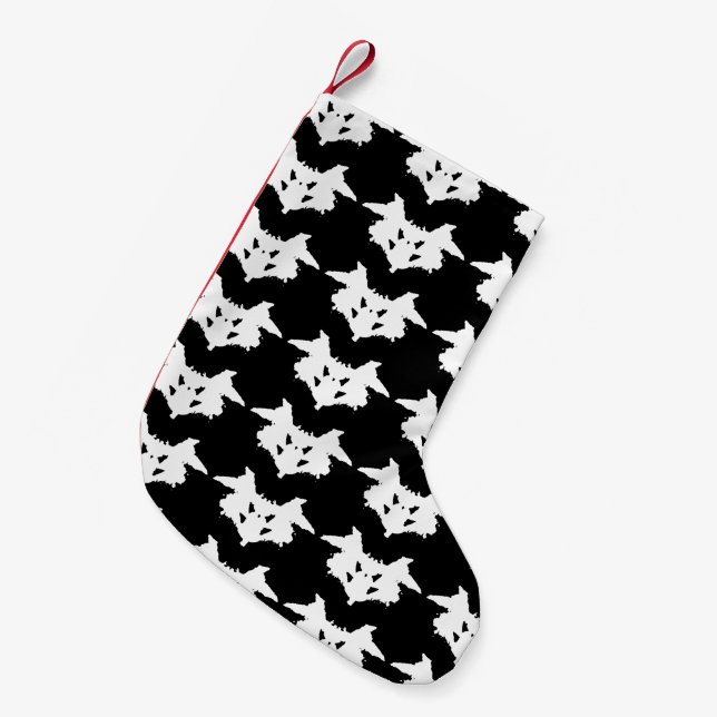 Rorschach Inkblot Small Christmas Stocking (Front (Hanging))