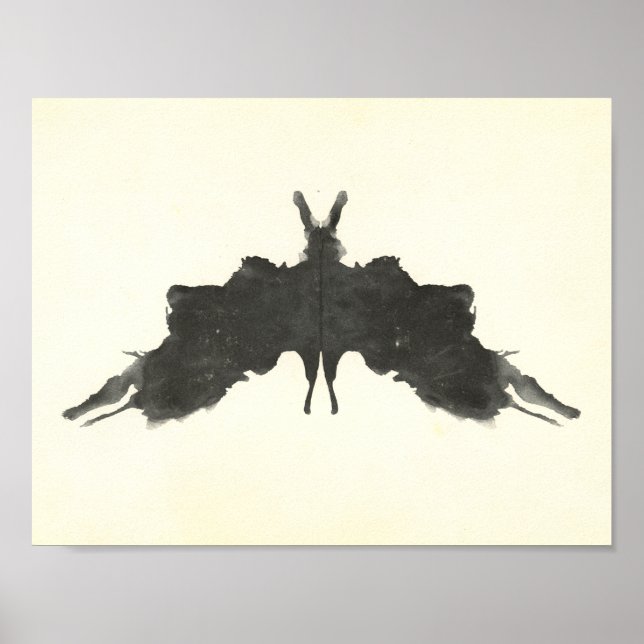 Rorschach Inkblot Test Fun Art Poster (Front)