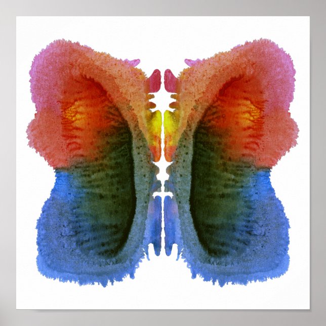Rorschach Inkblot Test Fun Art Print (Front)