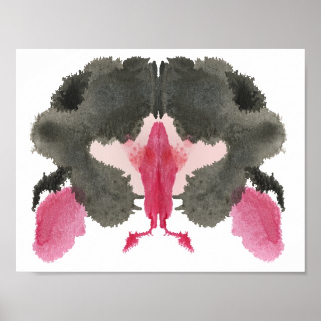 Rorschach Inkblot Test Fun Art Print (Front)