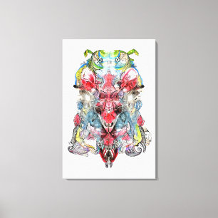 Rorschach Surreal Stretched Canvas Print