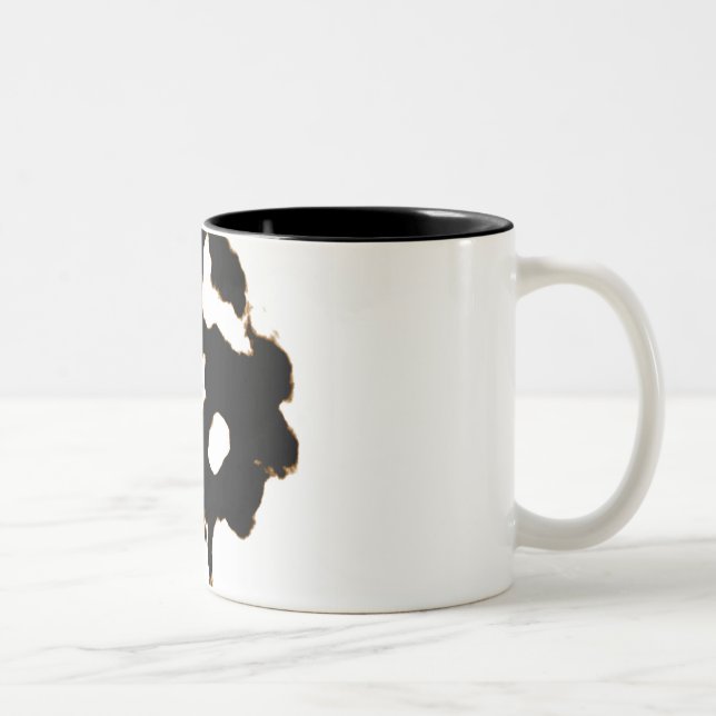 Rorschach Test of an Ink Blot Card in Black Two-Tone Coffee Mug (Right)