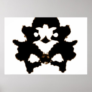 Rorschach Test of an Ink Blot Card Poster