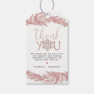RORY Blush Winter Pine Snow Flake Christmas Favour Gift Tags
