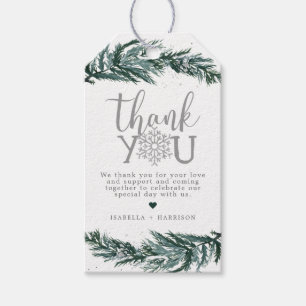 RORY Green Winter Pine Snow Flake Christmas Favour Gift Tags