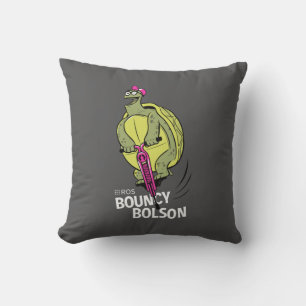 ROS 2 Bouncy Bolson Throw Pillow