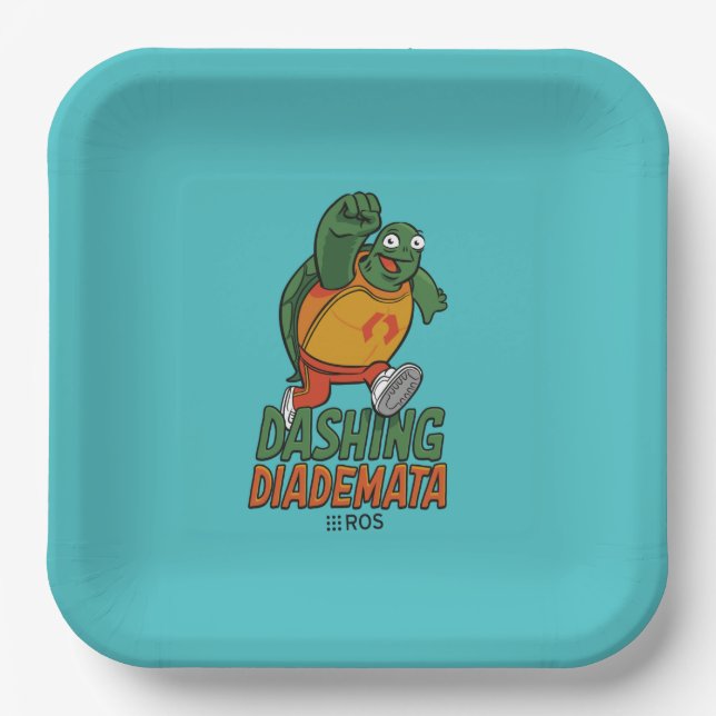 ROS 2 Dashing Diademata Paper Plate (Front)