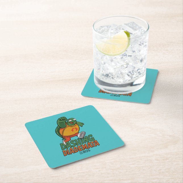ROS 2 Dashing Diademata Square Paper Coaster (Insitu)