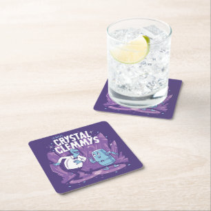 ROS Crystal Clemmys Square Paper Coaster