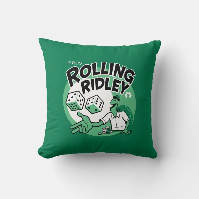 ROS Rolling Ridley Throw Pillow (Front)
