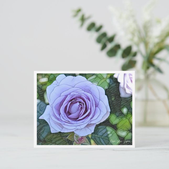 Rosa Blue Bajou Postcard (Standing Front)