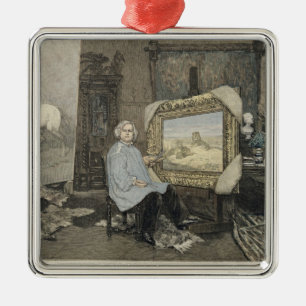 Rosa Bonheur in her studio Metal Ornament