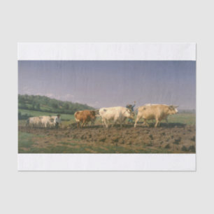 Rosa Bonheur   Ploughing in the Nivernais Tissue Paper