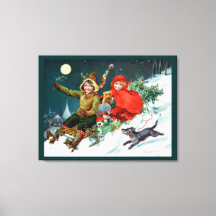 Rosa C. Petherick: Christmas Shopping Canvas Print