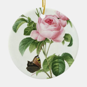 Rosa Centifolia Ceramic Ornament