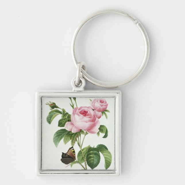 Rosa Centifolia Keychain (Front)