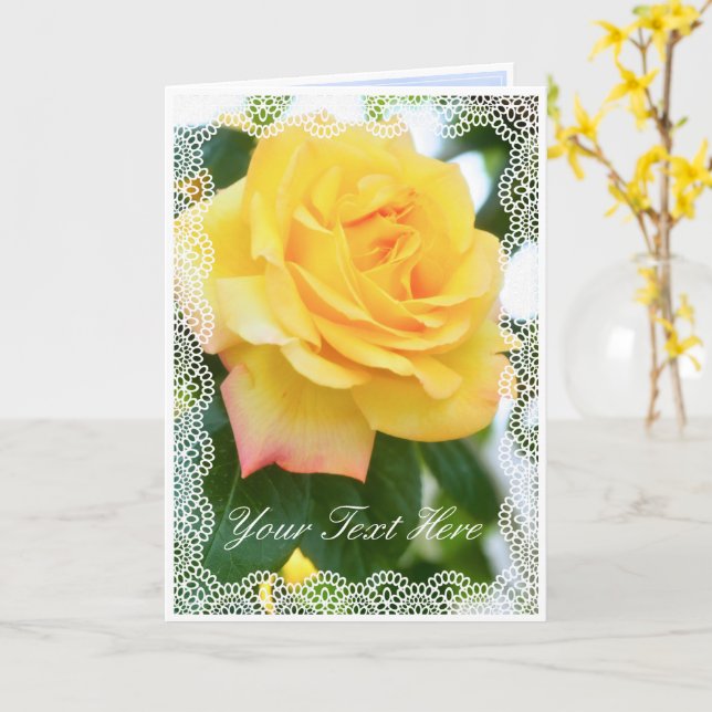 Rosa Climbing Peace Card (Yellow Flower)