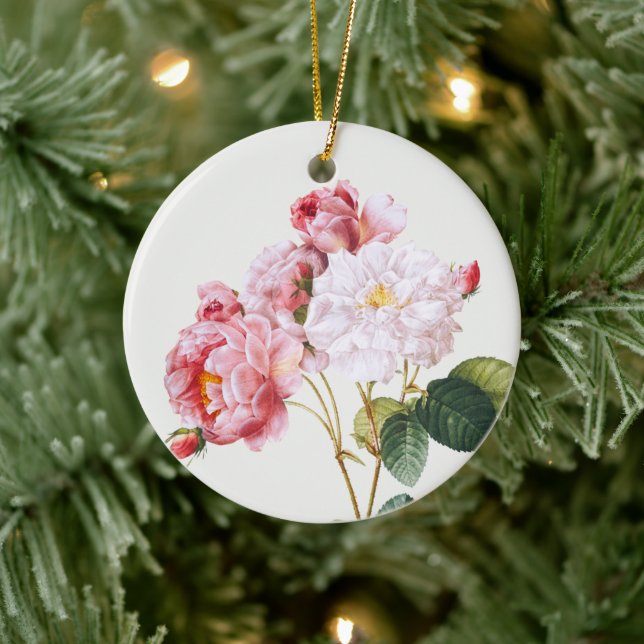 Rosa Damascena , Tree Ceramic Ornament (Tree)